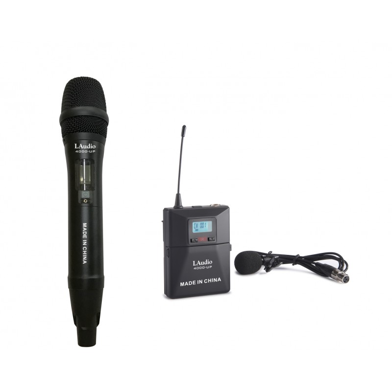 4000-UP Беспроводная микрофонная система, петличка и ручной передатчик, LAudio