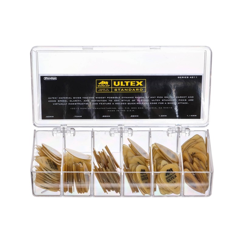 4211 Ultex Standard Коробка медиаторов 216шт, 5 толщин, Dunlop