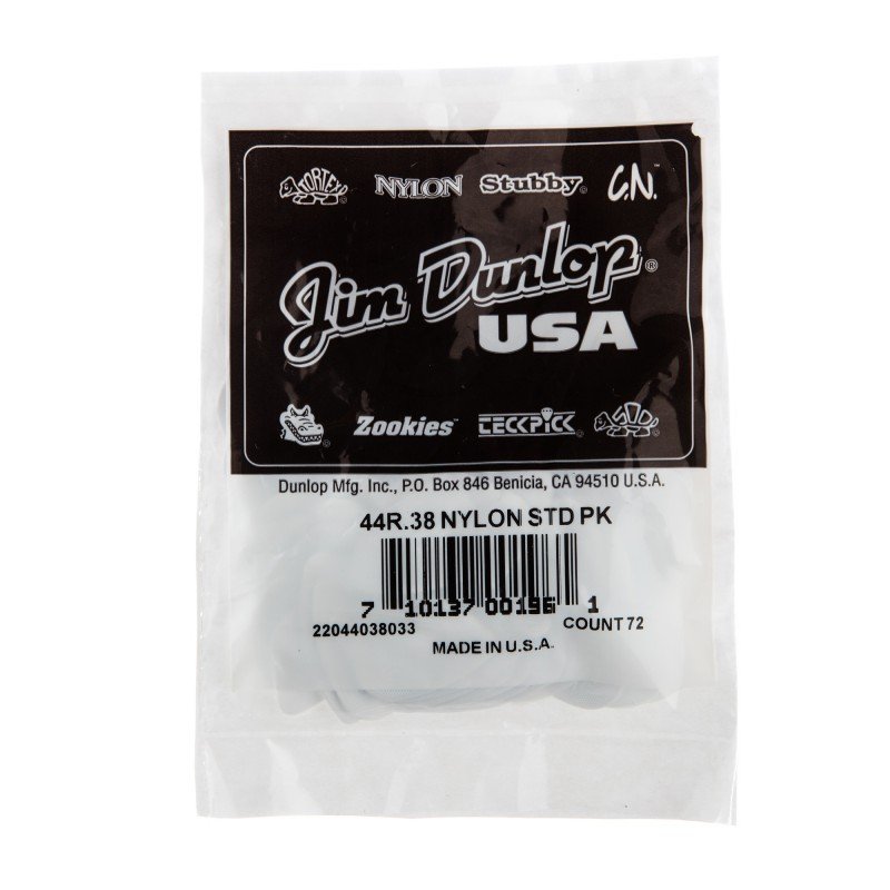 44R.38 Nylon Standard Медиаторы 72шт, толщина 0,38мм, Dunlop 44R.38 Nylon Standard Медиаторы 72шт, толщина 0,38мм, Dunlop