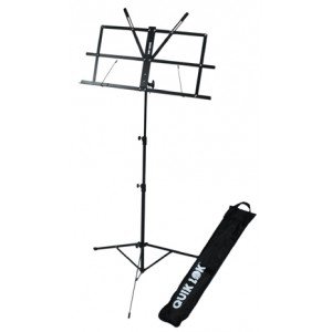 QUIK LOK MS334 легкий пюпитр с нейлоновой сумкой для переноски, высота 52-131 см., цвет черный, вес 1 кг.