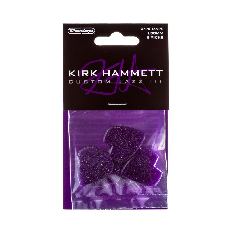 47PKH3NPS Kirk Hammett Jazz III Медиаторы, 6шт, толщина 1.38мм, Dunlop 47PKH3NPS Kirk Hammett Jazz III Медиаторы, 6шт, толщина 1.38мм, Dunlop