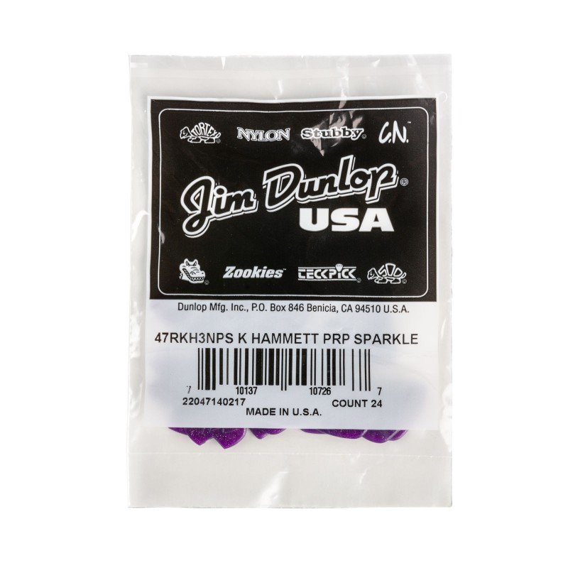 47RKH3NPS Kirk Hammett Jazz III Медиаторы, 24шт, толщина 1.38мм, Dunlop