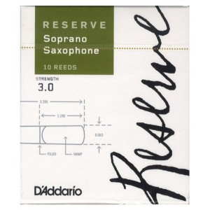 D`ADDARIO WOODWINDS DIR1030 RESERVE SSX - 10 PACK - 3.0 трости для сопрано саксофона, размер 3, 10 шт