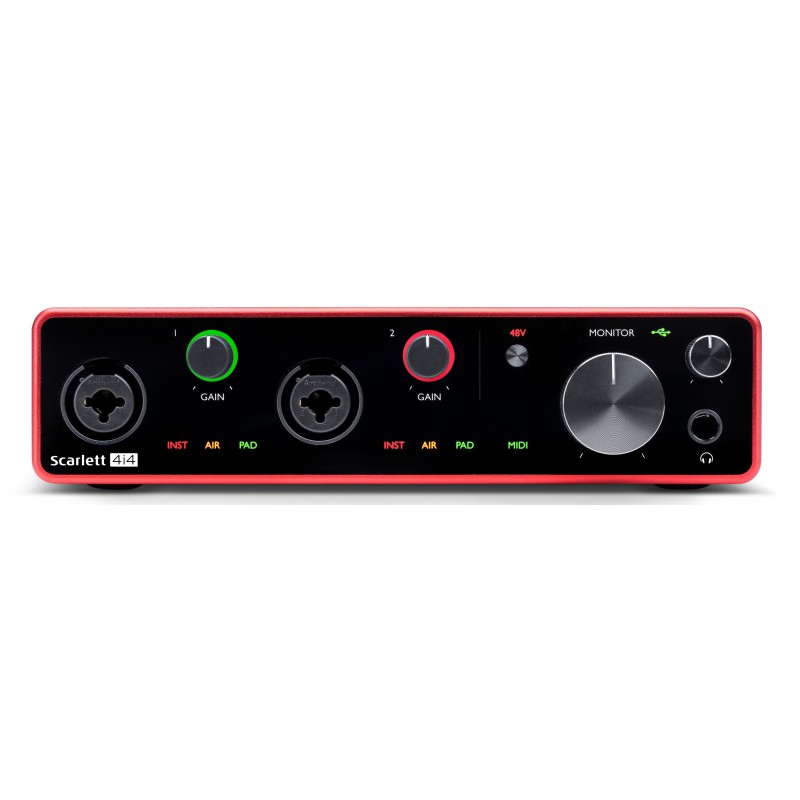 FOCUSRITE Scarlett 4i4 3rd Gen аудио интерфейс USB, 4 входа/4 выхода