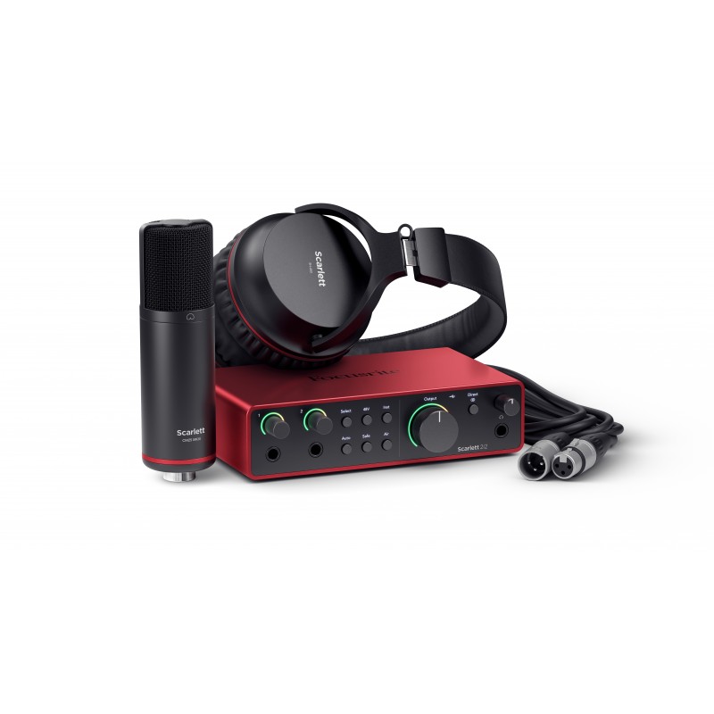 FOCUSRITE Scarlett 2i2 Studio 4th Gen студийный комплект (Scarlett 2i2 4th Gen, наушники, микрофон, ПО, микрофонный кабель)