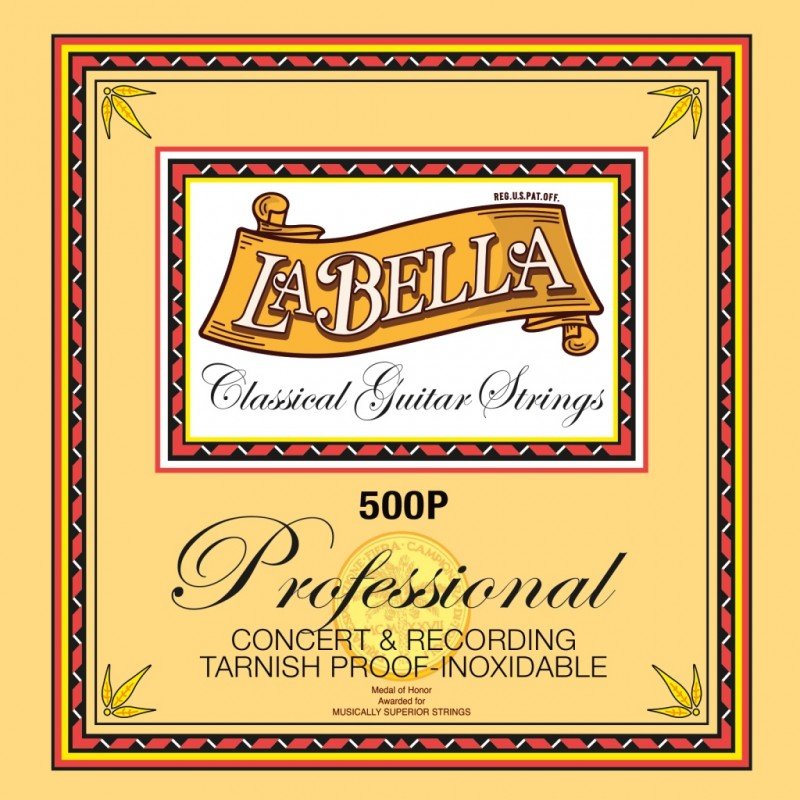 500P Professional Комплект струн для классической гитары, посеребренные, La Bella