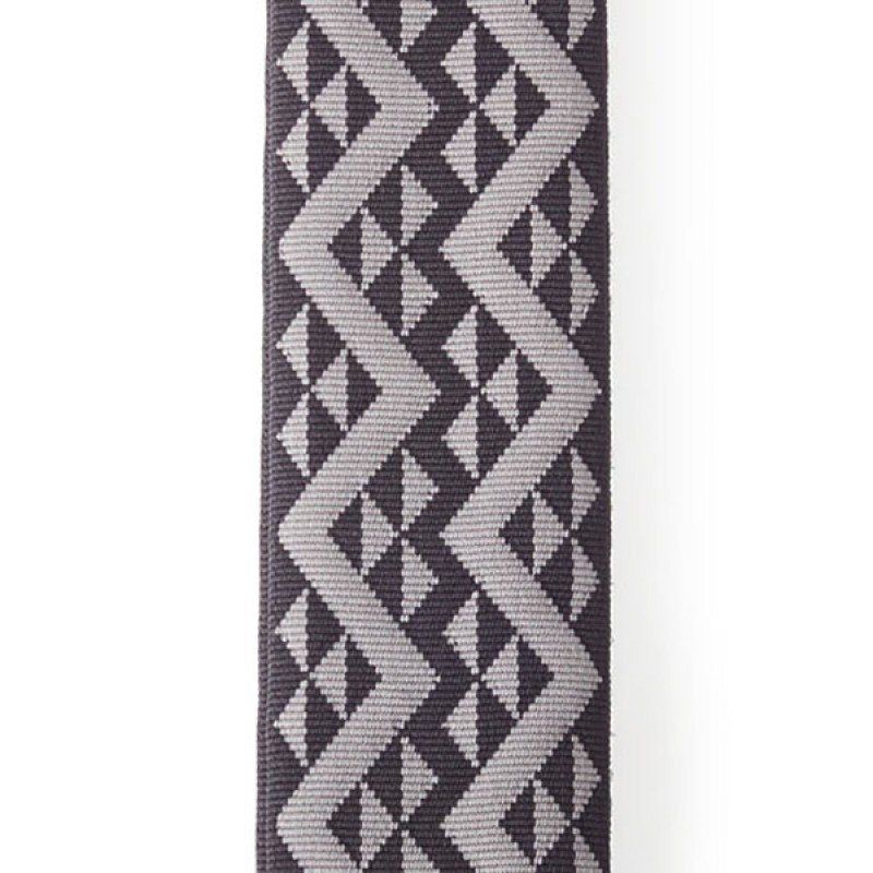 50BAL03 Auto Lock Ремень для гитары, с блокировкой, черный, геометрический рисунок, Planet Waves