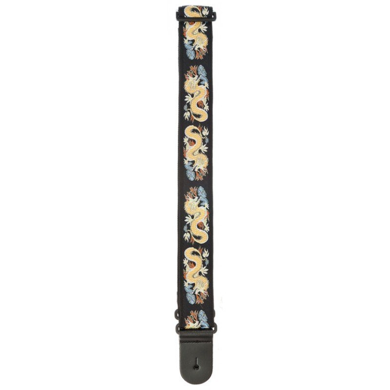 50F08 Woven Ремень для гитары текстильный, без наплечника, рисунок "Dragon" Planet Waves