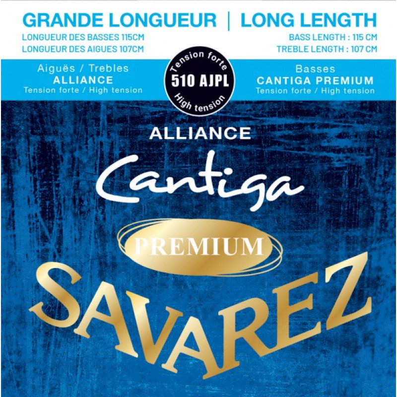 510AJPL Alliance Cantiga Premium Long Комплект струн для классической гитары, Savarez