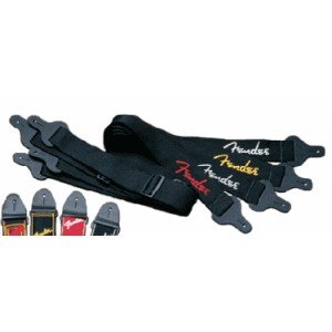 FENDER BLACK STRAP/WHITE LOGO ремень для гитары, черный цвет, белый логотип FENDER BLACK STRAP/WHITE LOGO ремень для гитары, черный цвет, белый логотип