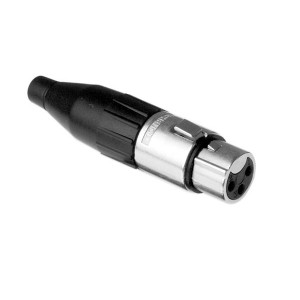 Amphenol AC3F кабельный разъем XLR-мама (female) 3pin, цинковый корпус, штампованные контакты, цвет никель