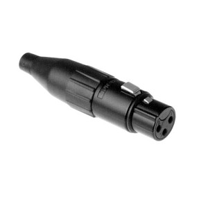 Amphenol AC3FB кабельный разъем XLR-мама (female) 3pin, цинковый корпус, точеные контакты, цвет черный