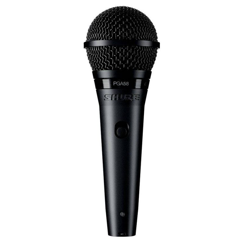 SHURE PGA58BTS кардиоидный вокальный микрофон c выключателем, с кабелем XLR-XLR и микрофонной стойкой