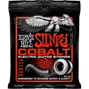 ERNIE BALL 2715 Skinny Top Heavy Bottom Slinky Cobalt Electric Guitar Strings - 10-52 Gauge