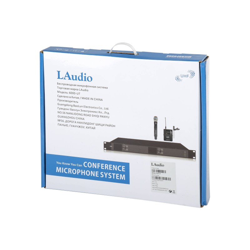 6000-UT Беспроводная микрофонная система, ручной передатчик и петличка, LAudio