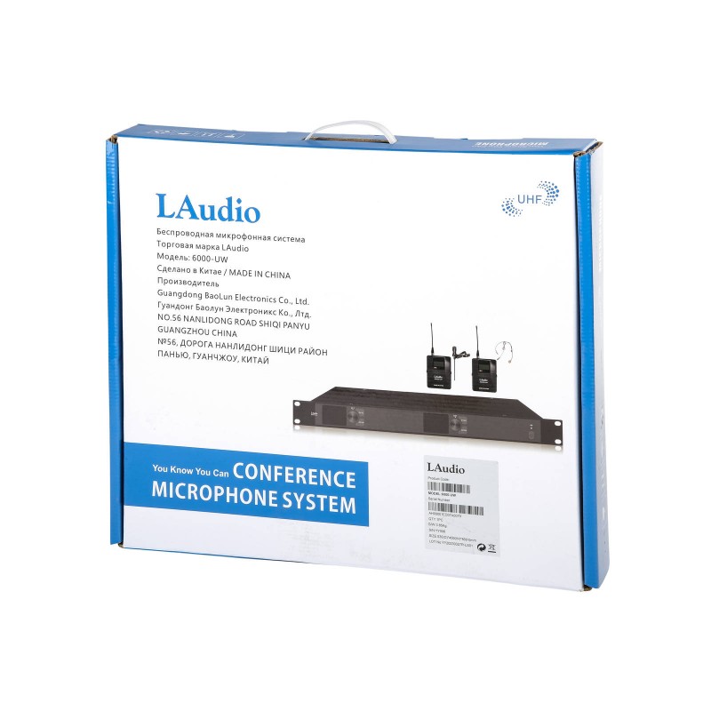 6000-UW Беспроводная микрофонная система, петличка и головной микрофон, LAudio