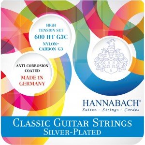 600HT-G3C Silver-Plated Комплект струн для классической гитары, сильное натяжение, Hannabach