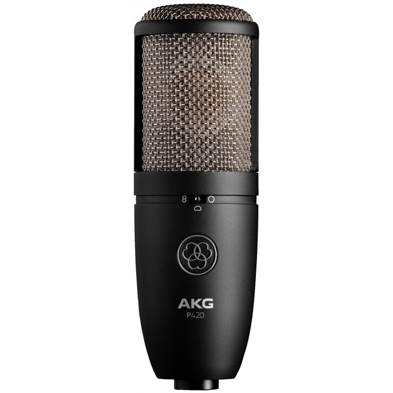 AKG P420 микрофон конденсаторный, 3 диагр., 2 мембраны 1', 20-20000Гц, 28мВ/Па, SPL135/155дБ