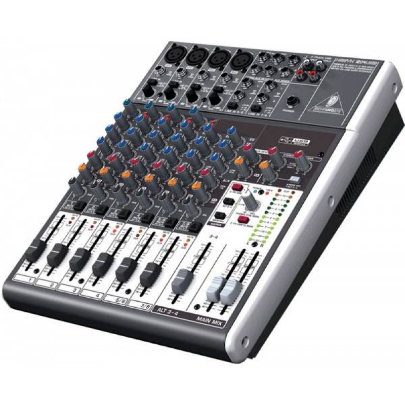 BEHRINGER 1204USB микшер, 4 моновхода с компрессорами, 2 стерео, 2 AUX-шины, USB