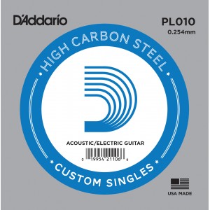 D'ADDARIO PL010 - Plain steel одиночная струна