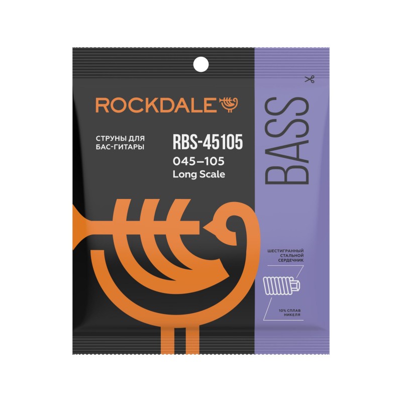 ROCKDALE RBS-45105 струны для бас-гитары, сталь, калибр 45-105