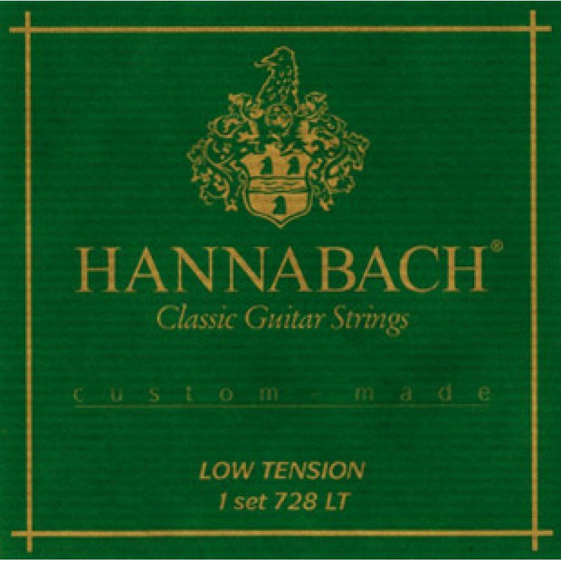 728LT Custom Made Green Комплект струн для классической гитары, низкое натяжение, Hannabach
