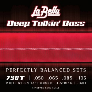 750T Комплект струн для бас-гитары с белым нейлоном 050-105 La Bella
