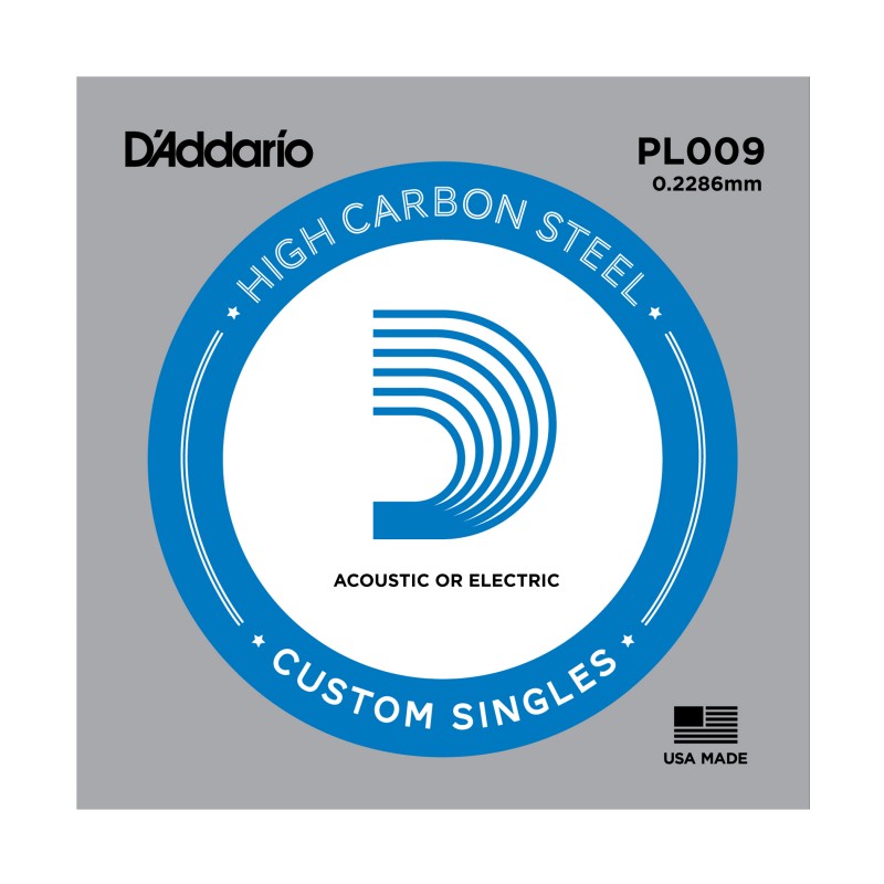 D'ADDARIO PL009 - Plain steel одиночная струна