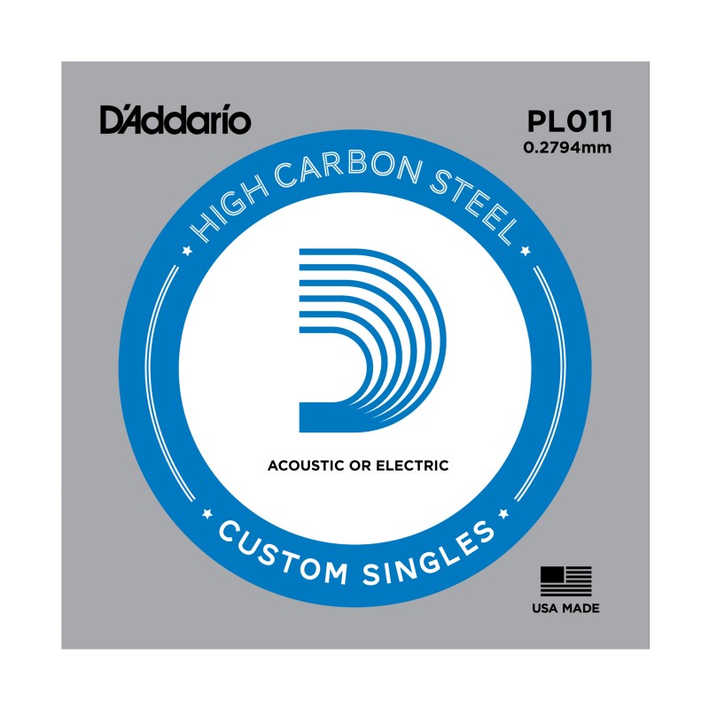 D'ADDARIO PL011 - Plain steel одиночная струна