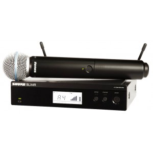 SHURE BLX24RE/B58 M17 662-686 MHz радиосистема вокальная с капсюлем микрофона BETA 58. Кронштейны для крепления в рэк