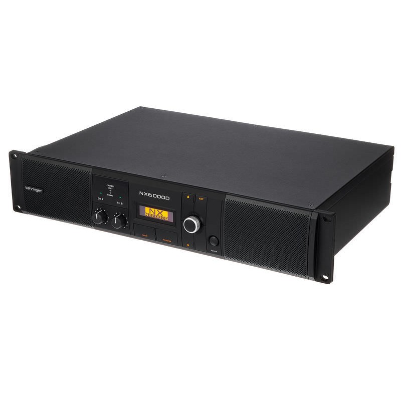 BEHRINGER NX6000D усилитель мощности D класса с DSP, 2 х 3000 Вт @ 4 Ом, 2 х 1600 Вт @ 8 Ом, USB порт