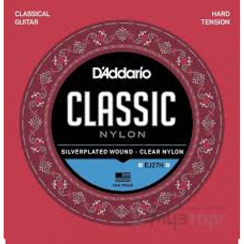 D'ADDARIO EJ27H STUDENT NYLON струны для классической гитары, сильное натяжение, нейлон.