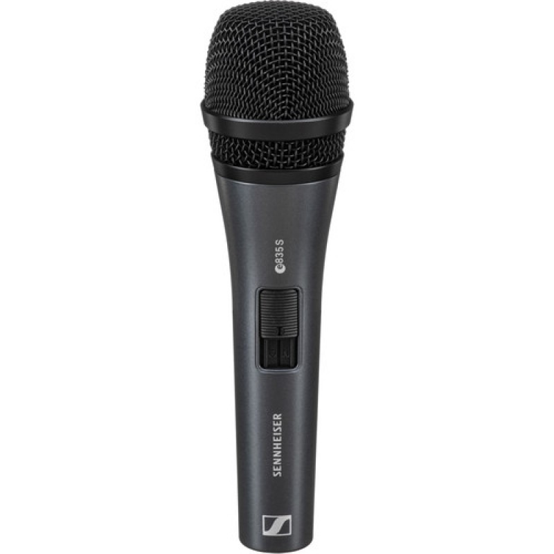 SENNHEISER E 835-S микрофон вокальный, динамический, кардиоидный, 40 – 16000 Гц, 2,7 мВ/Па, 350 Ом