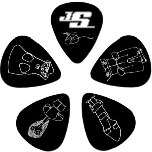 Planet Waves 1CBK4-10JS Joe Satriani Guitar Picks, Black, 10 Pack, Medium