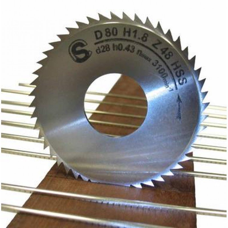 8018100 Фреза для установки ладов dвнут=28мм, толщина зуба 0,52мм Sintoms 8018100 Фреза для установки ладов dвнут=28мм, толщина зуба 0,52мм Sintoms