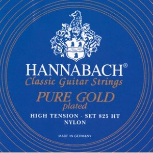 825HT Blue PURE GOLD Комплект струн для классической гитары нейлон/позолоченные Hannabach