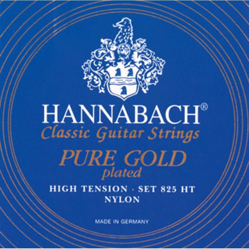 825HT Blue PURE GOLD Комплект струн для классической гитары нейлон/позолоченные Hannabach
