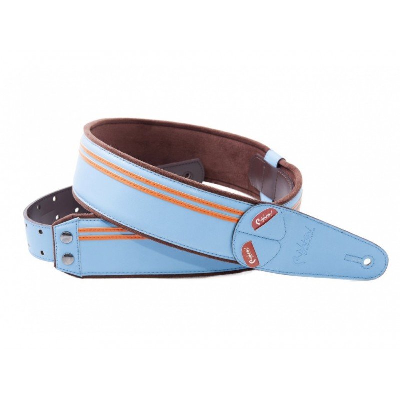 8401070111122 Mojo Race Sonic Blue Ремень для гитары, RightOn Straps
