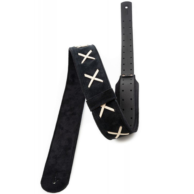 8419612000070 Legend D.G. Black Ремень для гитары, кожаный, черный, RightOn Straps