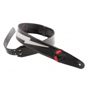 8419612000667 Mojo Bolt II Silver Glitter Ремень для гитары, текстиль/синтетика, RightOn Straps