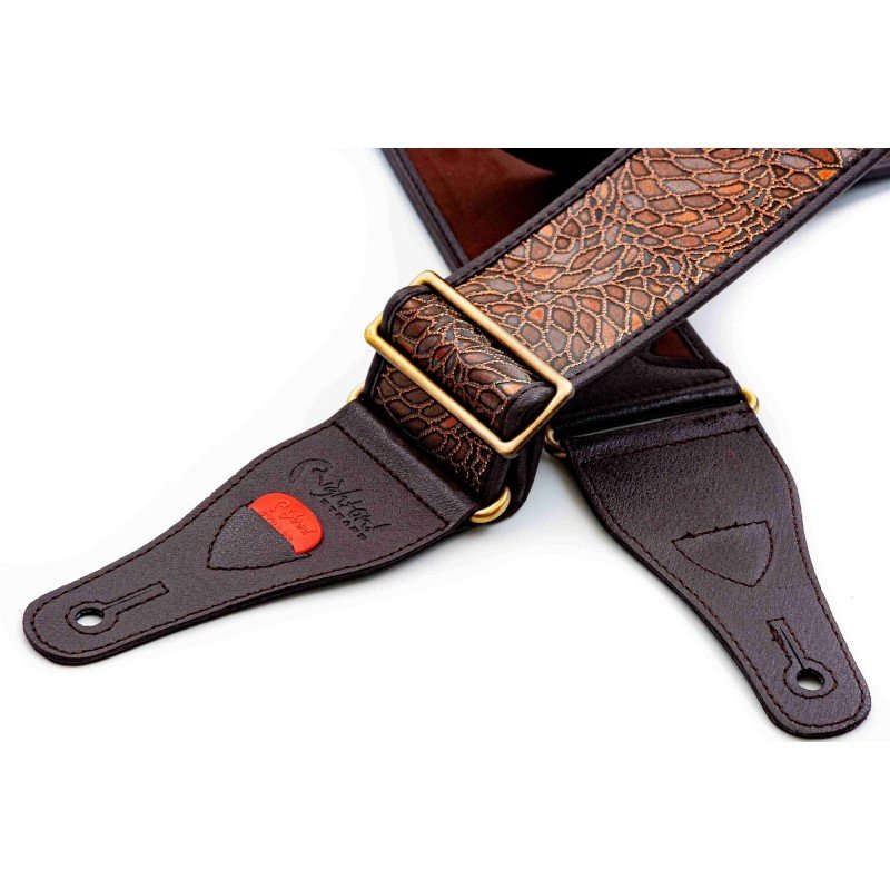 8419612000803 Talisman Alien Brown Ремень для гитары, текстиль/синтетика, коричневый, RightOn Straps