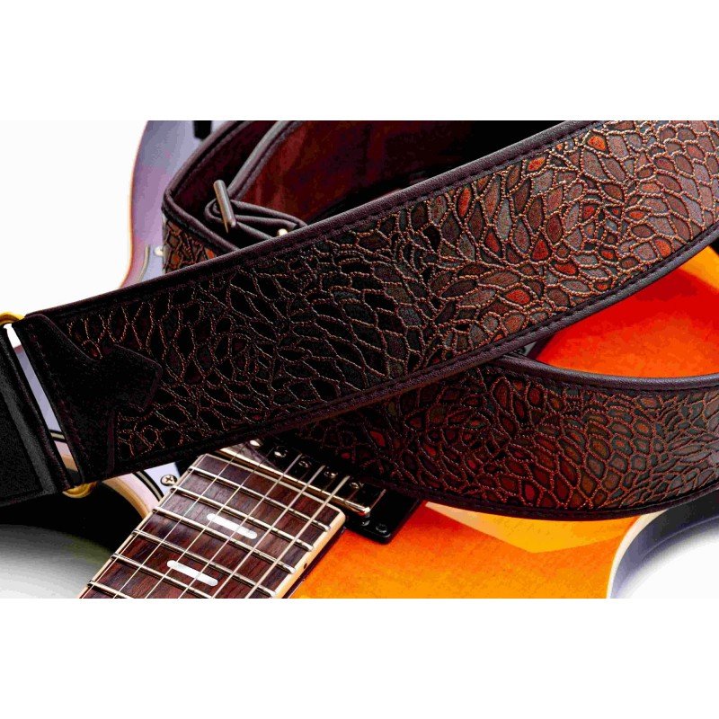 8419612000803 Talisman Alien Brown Ремень для гитары, текстиль/синтетика, коричневый, RightOn Straps