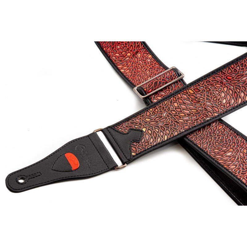 8419612000810 Talisman Alien Red Ремень для гитары, текстиль/синтетика, красный, RightOn Straps