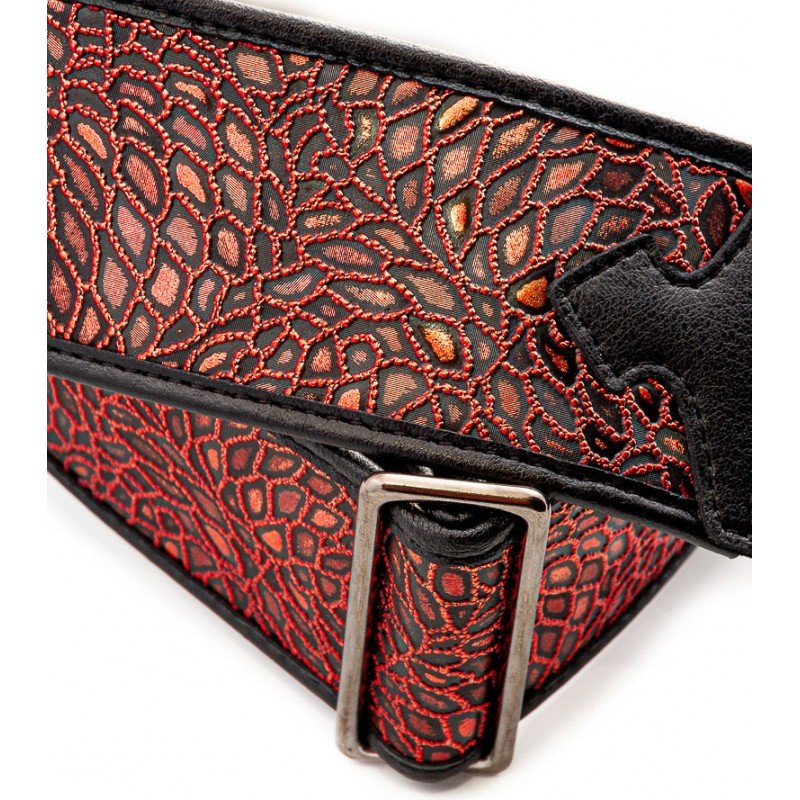 8419612000810 Talisman Alien Red Ремень для гитары, текстиль/синтетика, красный, RightOn Straps