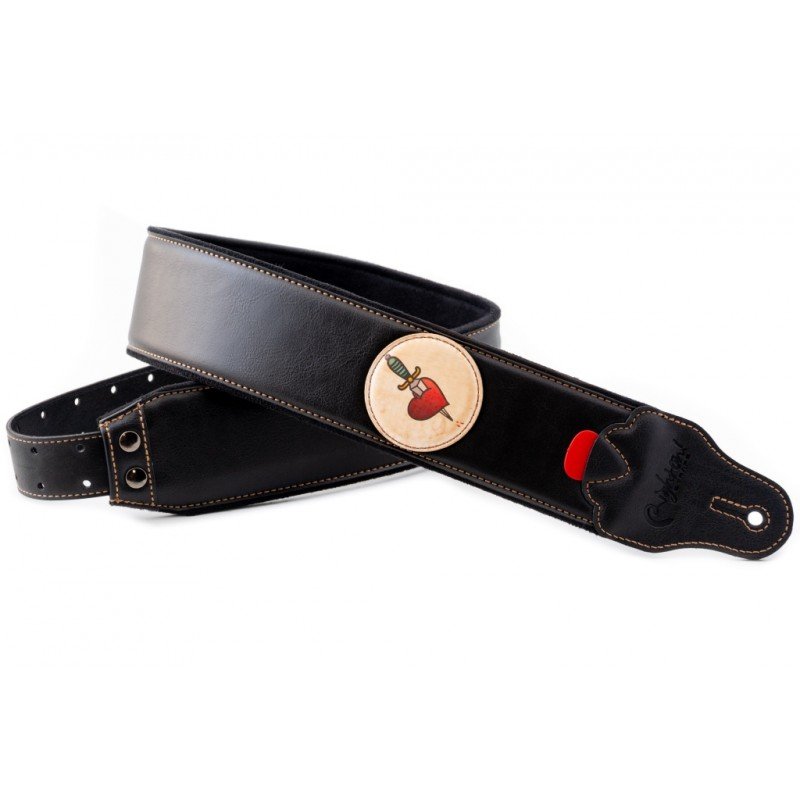 8419612002388 Groove Old School Heart Ремень для гитары, текстиль/синтетика, RightOn Straps 8419612002388 Groove Old School Heart Ремень для гитары, текстиль/синтетика, RightOn Straps
