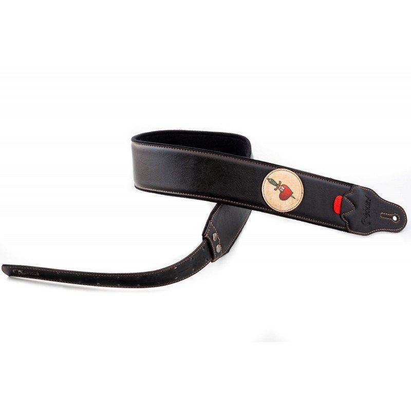 8419612002388 Groove Old School Heart Ремень для гитары, текстиль/синтетика, RightOn Straps 8419612002388 Groove Old School Heart Ремень для гитары, текстиль/синтетика, RightOn Straps