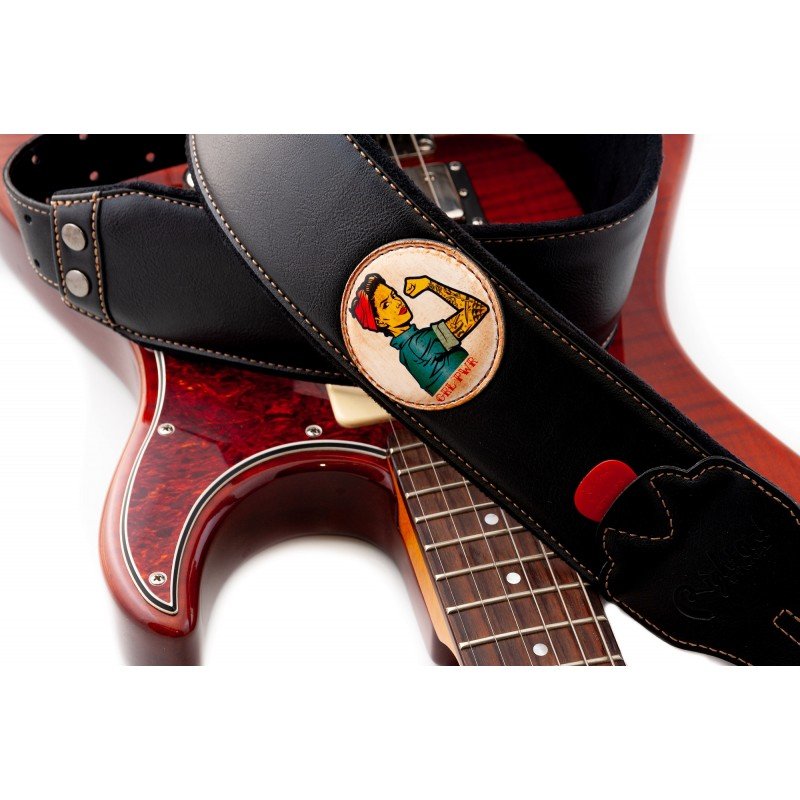 8419612002395 Groove Old School Pin-Up Ремень для гитары, текстиль/синтетика, RightOn Straps 8419612002395 Groove Old School Pin-Up Ремень для гитары, текстиль/синтетика, RightOn Straps