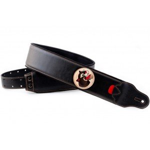 8419612002401 Groove Old School Panther Black Ремень для гитары, текстиль/синтетика, RightOn Straps