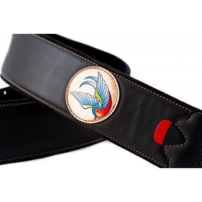 8419612002425 Groove Old School Swallow Ремень для гитары, текстиль/синтетика, RightOn Straps 8419612002425 Groove Old School Swallow Ремень для гитары, текстиль/синтетика, RightOn Straps