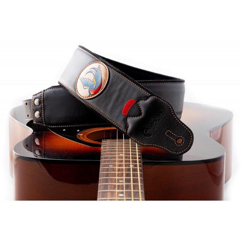 8419612002425 Groove Old School Swallow Ремень для гитары, текстиль/синтетика, RightOn Straps 8419612002425 Groove Old School Swallow Ремень для гитары, текстиль/синтетика, RightOn Straps